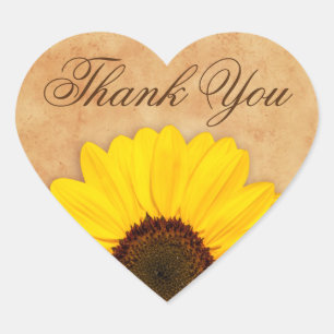 Hermoso girasol amarillo gracias pegatinas