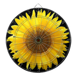 Hermoso girasol en el tablero de Black Dart
