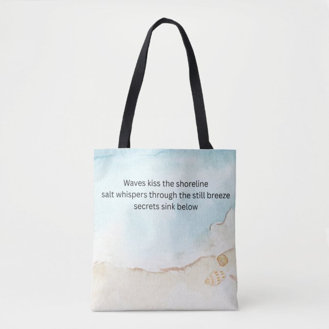 Hermoso haiku en una bolsa de tocador. (Anverso)