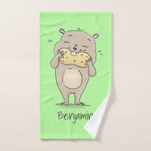 Hermoso hámster sonriente lindo con personalizado 