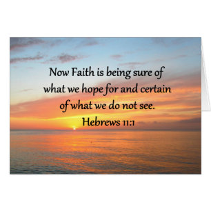 HERMOSO HEBREWS 11:1 DISEÑO DE SUNRISE