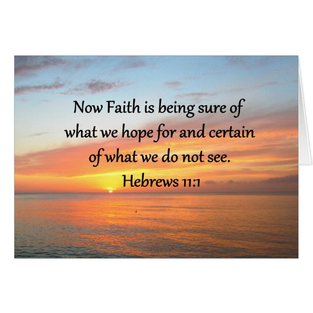 HERMOSO HEBREWS 11:1 DISEÑO DE SUNRISE (Anverso (Horizontal))