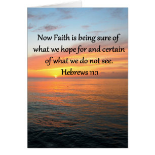HERMOSO HEBREWS 11:1 DISEÑO DE SUNRISE