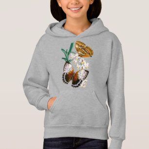 Hermoso Ilustracion de mariposa floral vintage