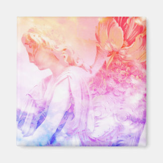 Hermoso imán Pastel Floral Angel Guardian