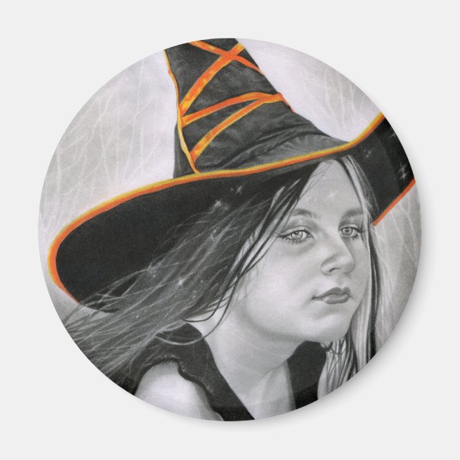 Hermoso imán Witch Halloween (Frente)