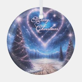 Hermoso invierno Feliz Navidad Ornamento