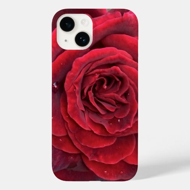 Hermoso iphone rojo rosa 14 funda (Reverso )