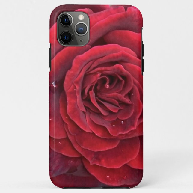 Hermoso iphone rosa rojo 11 Pro Max Funda duro (Reverso)