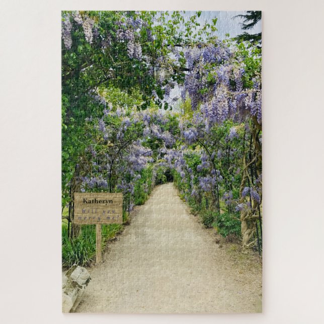 Hermoso Jardín de flores de Lilac Marry Me Puzzle (Vertical)
