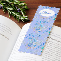 Hermoso jardín floral azul personalizado