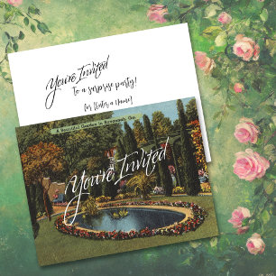 Hermoso jardín Savannah GA Tarjeta postal de arte 