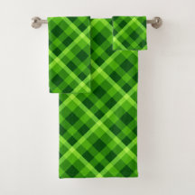 Hermoso juego de toallas de baño de plástico verde