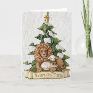 Hermoso león y cordero traen bendiciones a Navidad