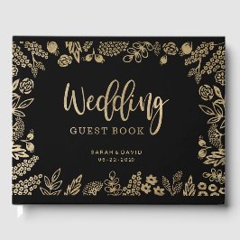 Hermoso libro de Bodas de Relieve metalizado dorad