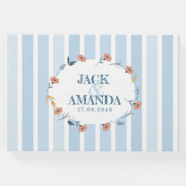 Hermoso libro de visitas de Bodas azul para bebés 