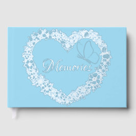 Hermoso libro de visitas de Relieve metalizado pla