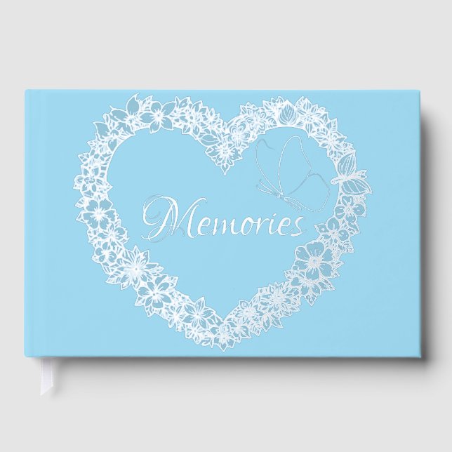 Hermoso libro de visitas de Relieve metalizado pla (Anverso)