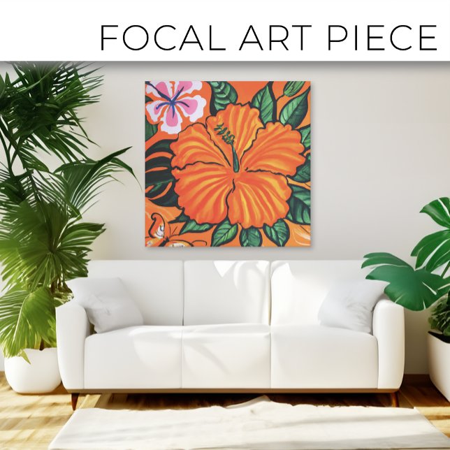 Hermoso lienzo de arte de pintura floral tropical  (Subido por el creador)