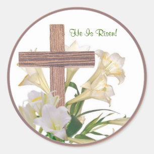 ¡Hermoso! Lirios de pascua y pegatinas cruzados d