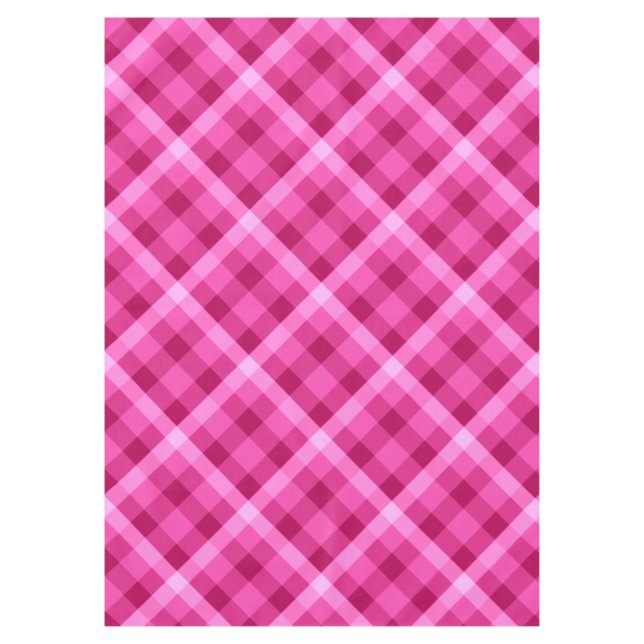 Hermoso mantel mediano de plástico magenta rosado (Anverso)