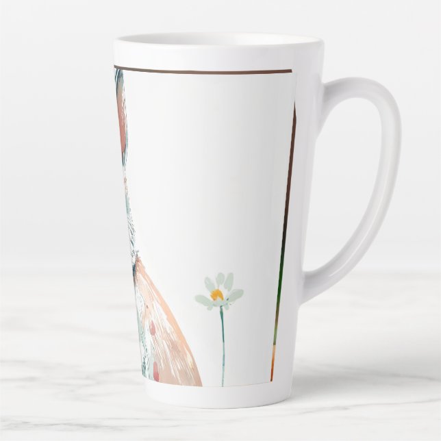 Hermoso martillo comiendo una taza de diseño de za (Derecha)