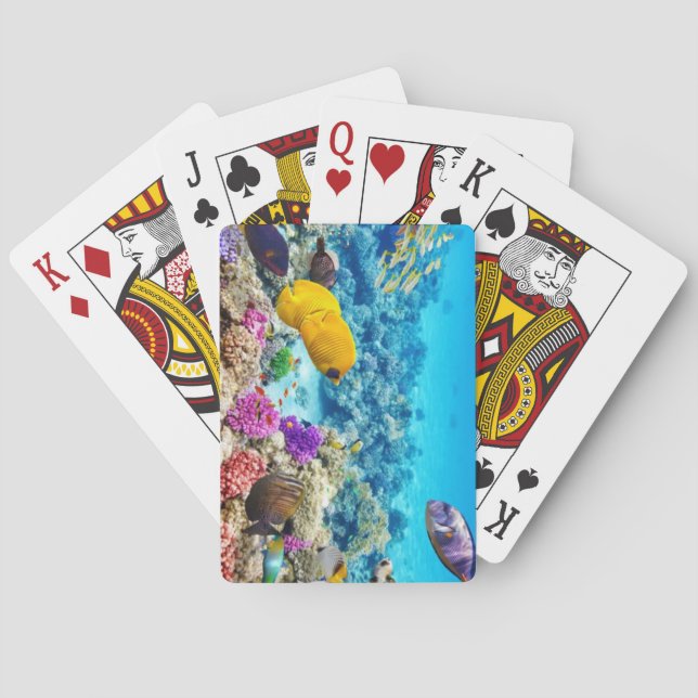 Hermoso Mazo de Cartas de Peces (Reverso)