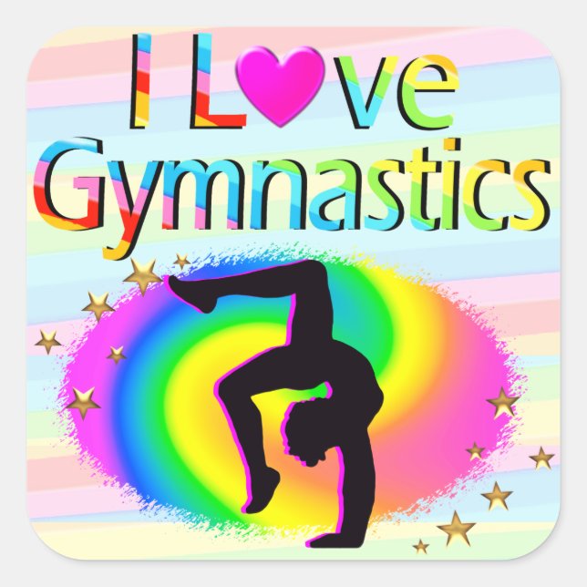 HERMOSO ME ENCANTAN LOS GIMNASTICOS PEGATINAS DE R (Anverso)