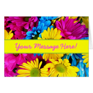 Hermoso mensaje floral de flores de colores