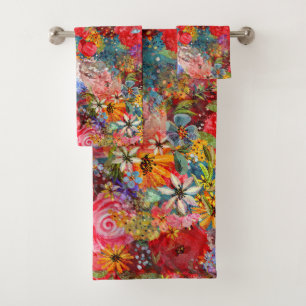 Hermoso Modelo Floral Brillante Abstracto Abstract