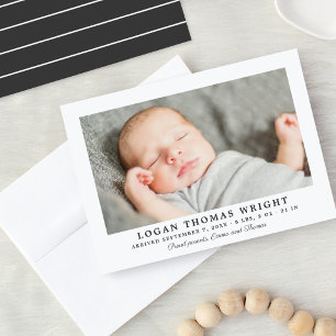 Hermoso Niño con Rayas de Carbón Foto Tarjeta de N