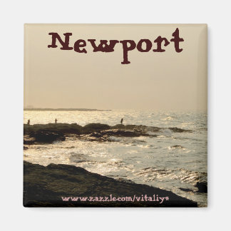 Hermoso océano en el diseño del imán de Newport