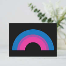 Hermoso orgullo bisexual Bandera arcoiris Tarjeta 