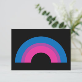 Hermoso orgullo bisexual Bandera arcoiris Tarjeta 