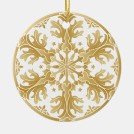 Hermoso ornamento del círculo del copo de nieve do