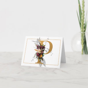 HERMOSO ORO Y FLORAL MONOGRAM P