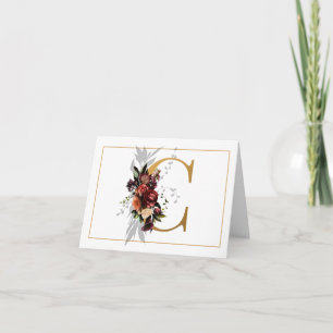 HERMOSO ORO Y FLORAL MONOGRAMA B