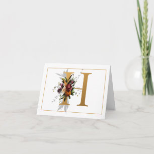 HERMOSO ORO Y FLORAL MONOGRAMA H