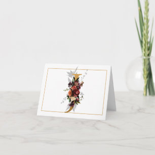 HERMOSO ORO Y FLORAL MONOGRAMA J