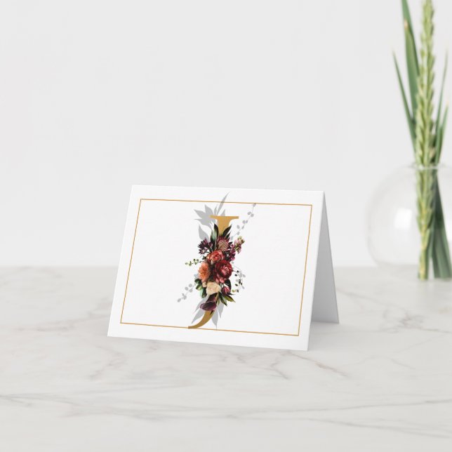 HERMOSO ORO Y FLORAL MONOGRAMA J (Anverso)