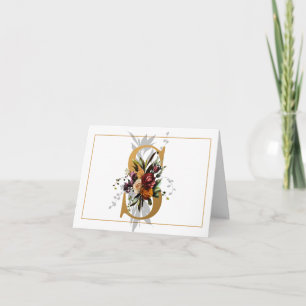 HERMOSO ORO Y FLORAL MONOGRAMA S