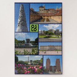 Hermoso Oslo, Noruega, el rompecabezas de Jigsaw