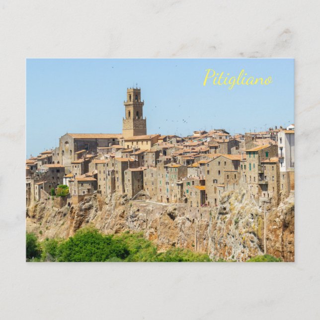 Hermoso paisaje de Pitigliano, postal de Toscana (Anverso)
