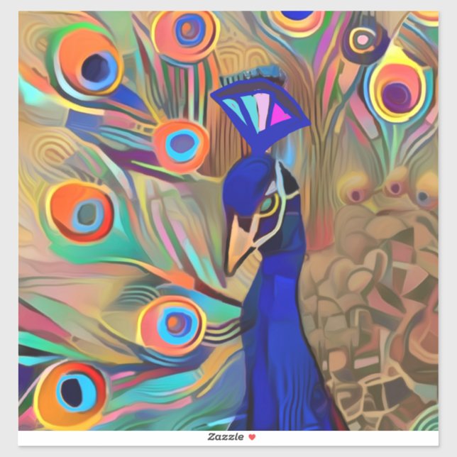 Hermoso pájaro pegatina de almohadilla de piel par (Hoja)