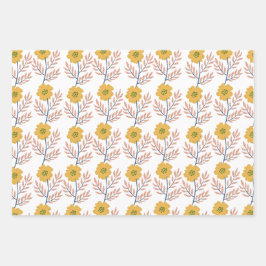 Hermoso papel de envoltura floral