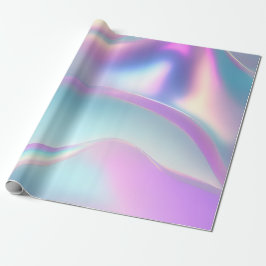 Hermoso papel de envolvimiento iridiscente metálic