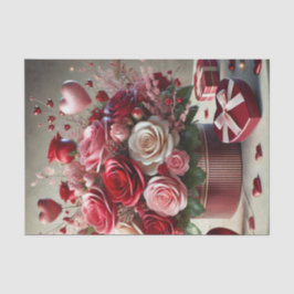 Hermoso papel de té del día de San Valentín Rosa