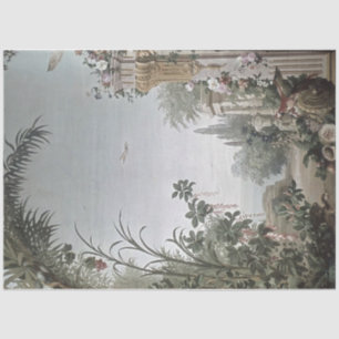 Hermoso papel higiénico en el jardín floral italia