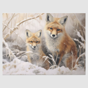 Hermoso papel teñido de la Fox de invierno