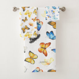 Hermoso patrón de mariposa con nombre